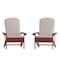 Flash Furniture Red Adirondack Chairs with Cream Cushions, 2PK 2-JJ-C14501-CSNCR-RED-GG - alternate 10